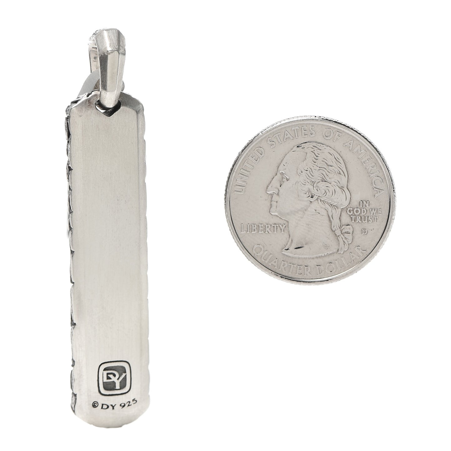 Sterling Silver Mens Naturals Gator Ingot Pendant