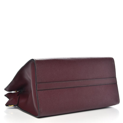 Prada Saffiano Greche Medium Paradigme Bag Granato Petalo 4 of 9