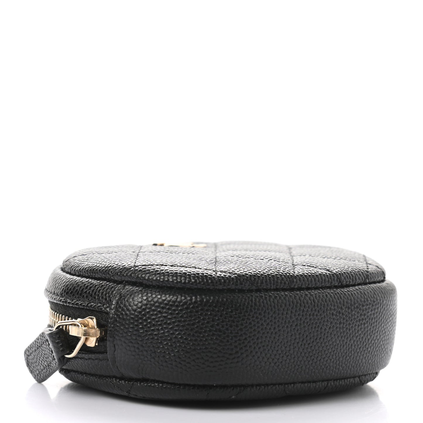 Caviar Quilted Zip Around Classic Coin Purse Black