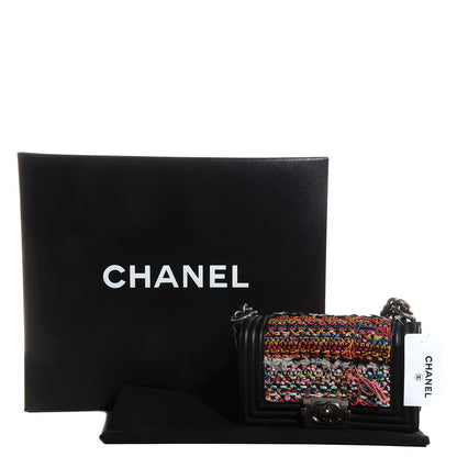Chanel Tweed Calfskin Small Boy Flap Multicolor 8 of 9