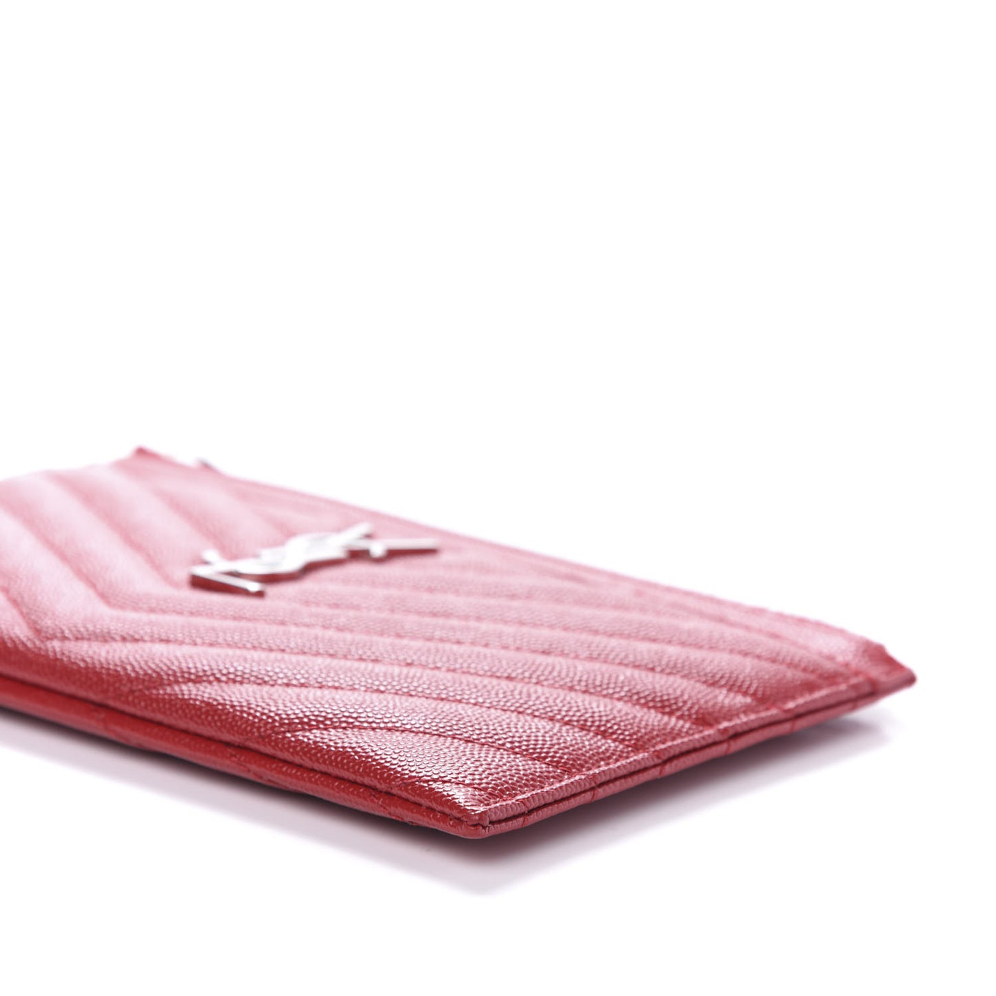 Grain De Poudre Chevron Monogram Bill Pouch Rouge Eros