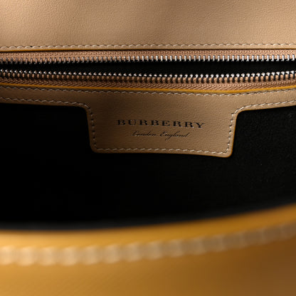 Burberry Trench Calfskin Medium DK88 Top Handle Bag Honey Ochre Yellow 6 of 10