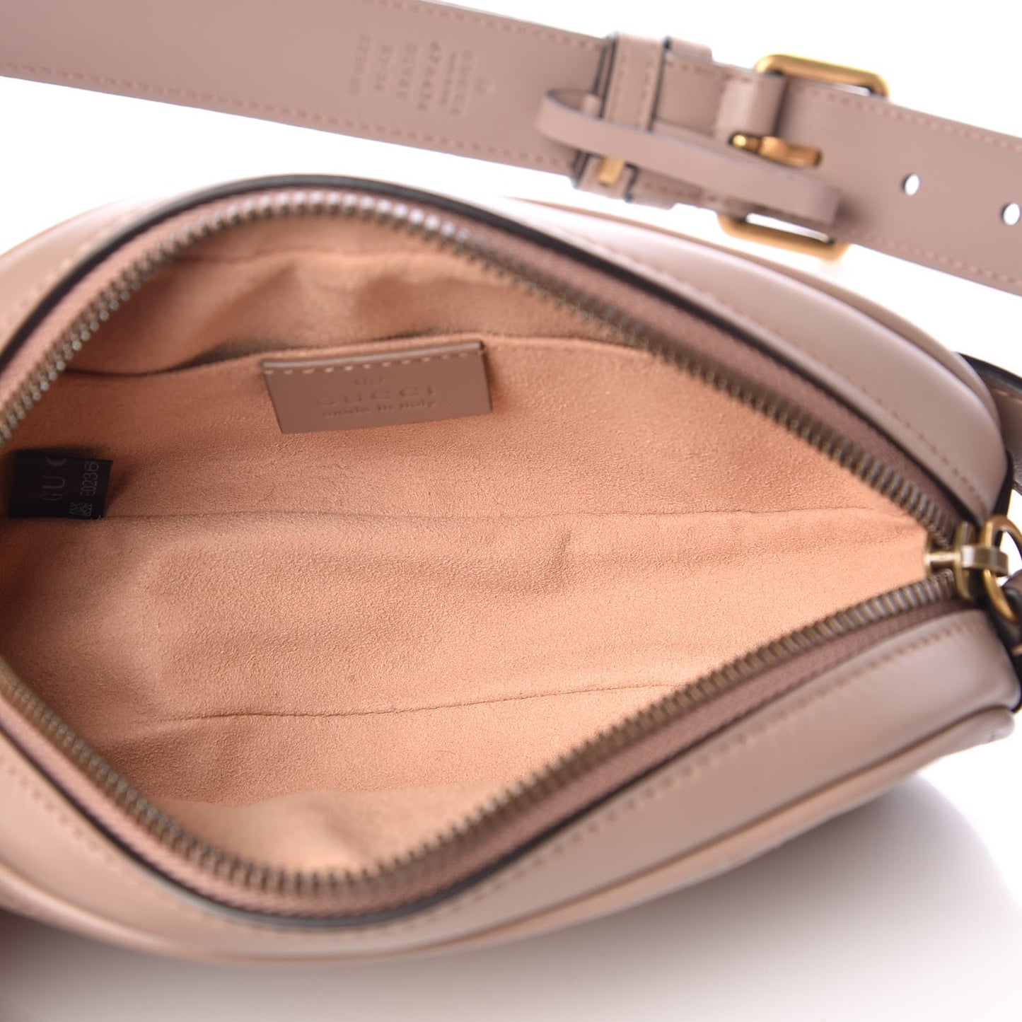 Calfskin Matelasse GG Marmont Belt Bag 85 34 Porcelain Rose