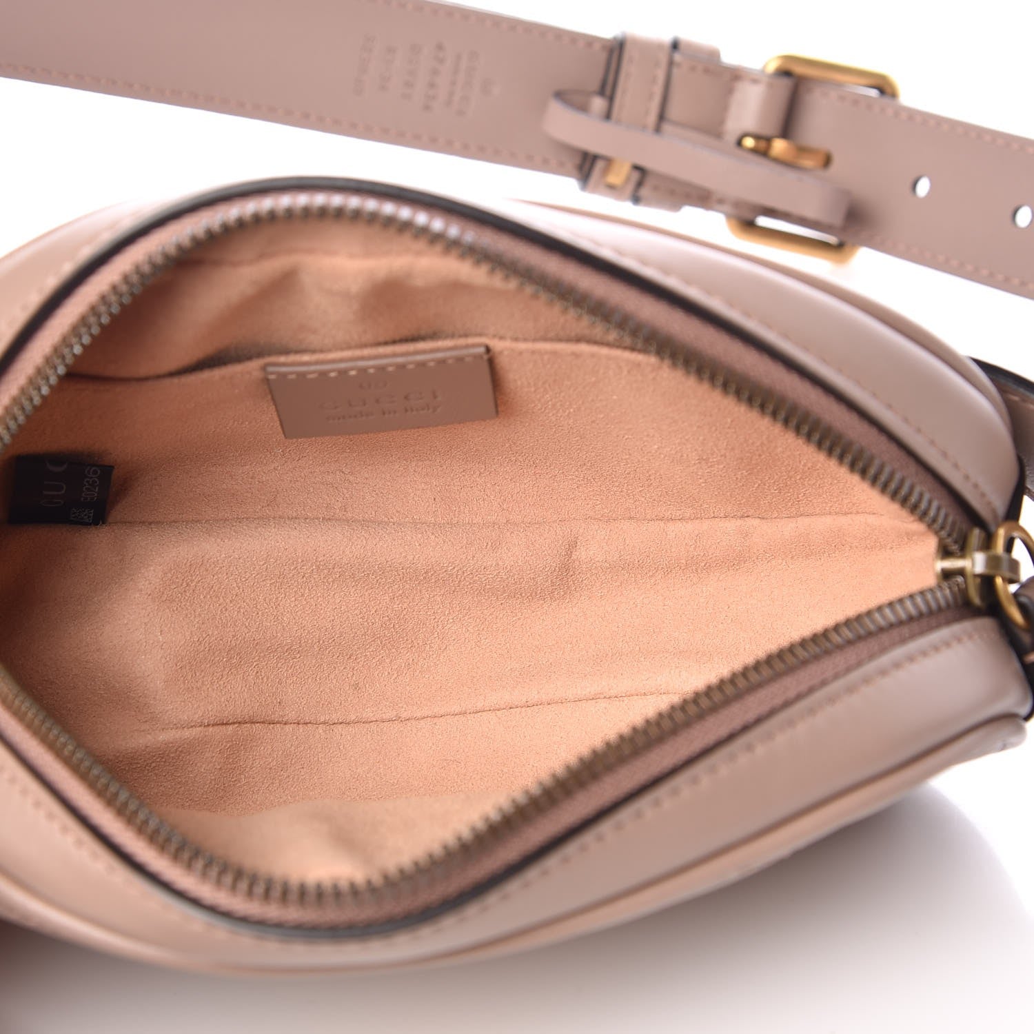 Gucci Calfskin Matelasse GG Marmont Belt Bag 85 34 Porcelain Rose 6 of 7