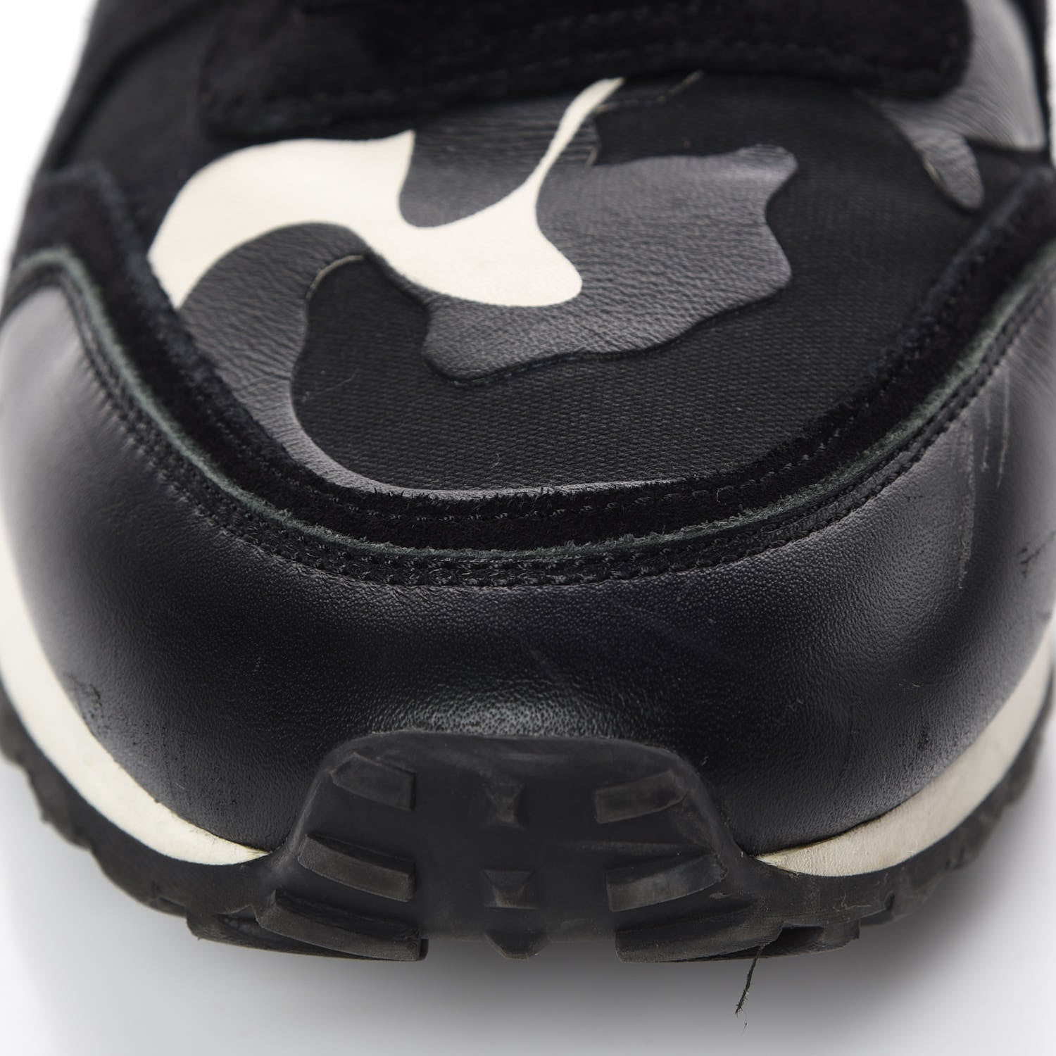 Valentino Garavani Nappa Suede Camouflage Mens Rockrunner Sneakers 44 Black White 14 of 18