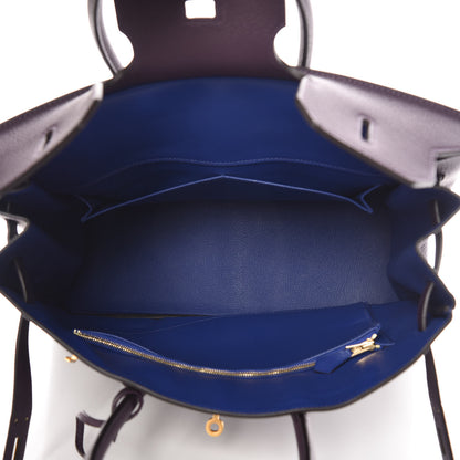 Hermes Togo Horseshoe Birkin 35 Raisin Bleu Electrique 13 of 30