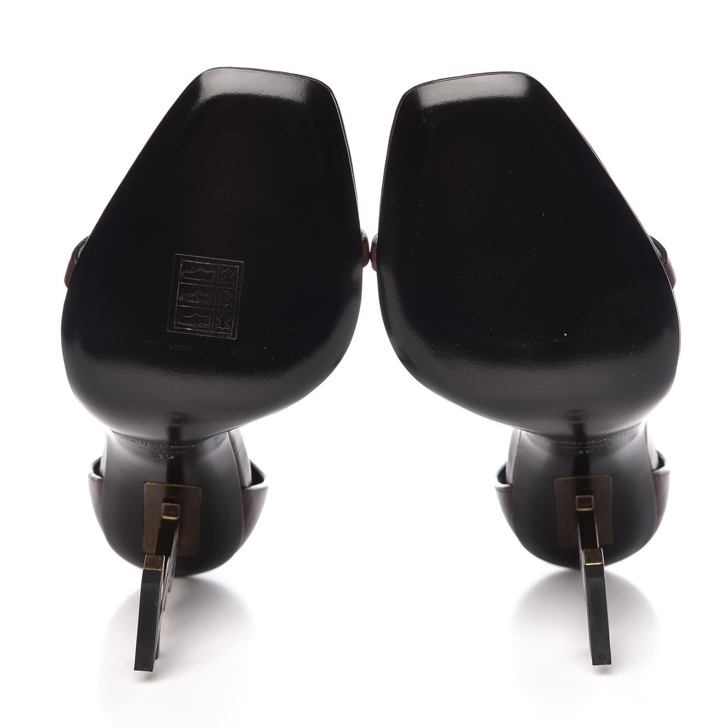 Saint Laurent Calfskin Opyum Sandals 39 Brown 5 of 8