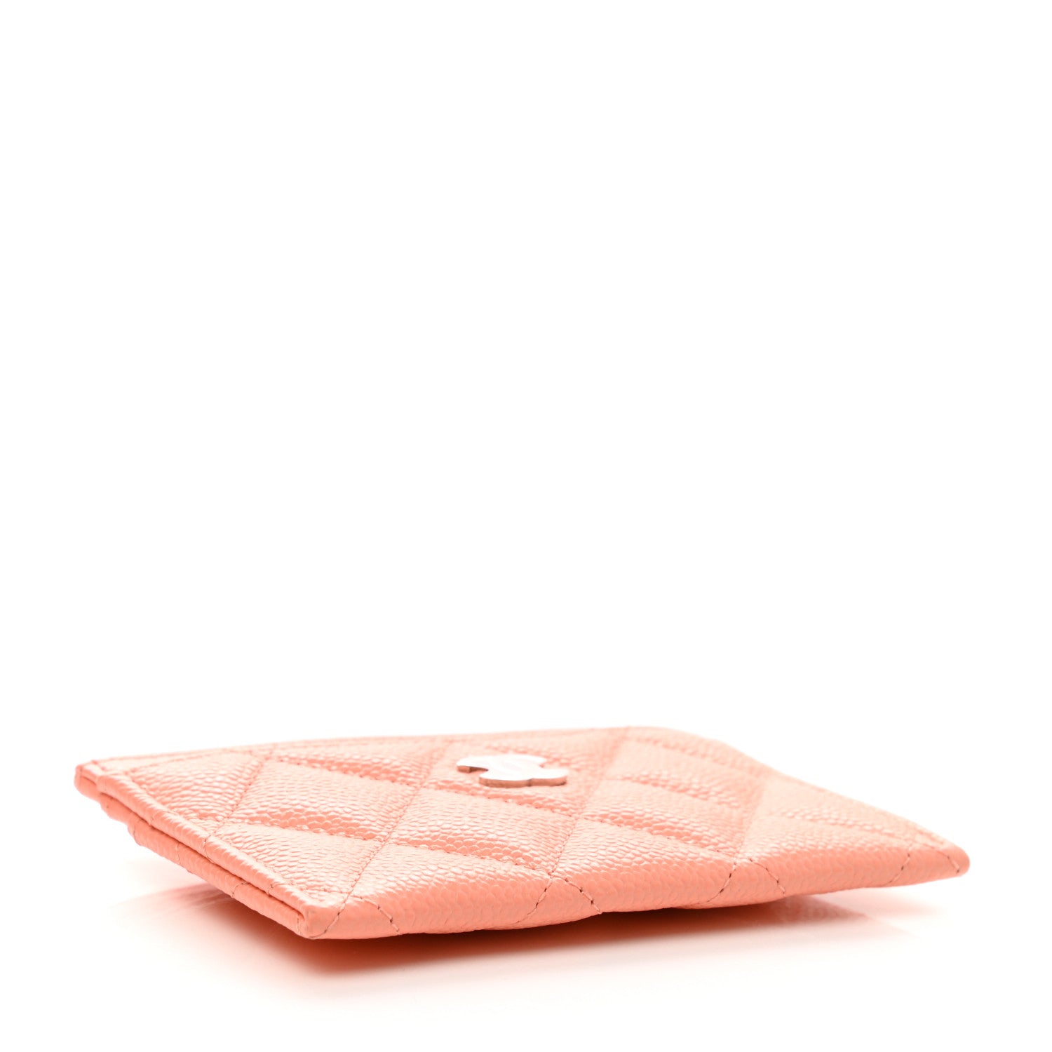 Chanel Caviar Quilted Card Holder Coral 4 of 9