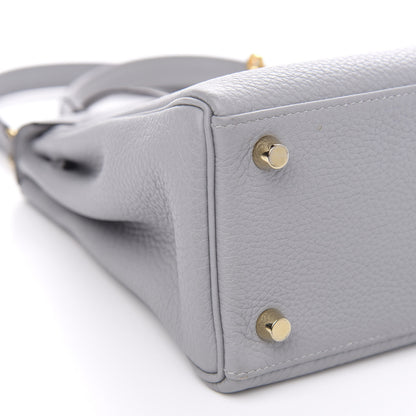Hermes Taurillon Clemence Kelly Retourne 25 Gris Mouette 9 of 10