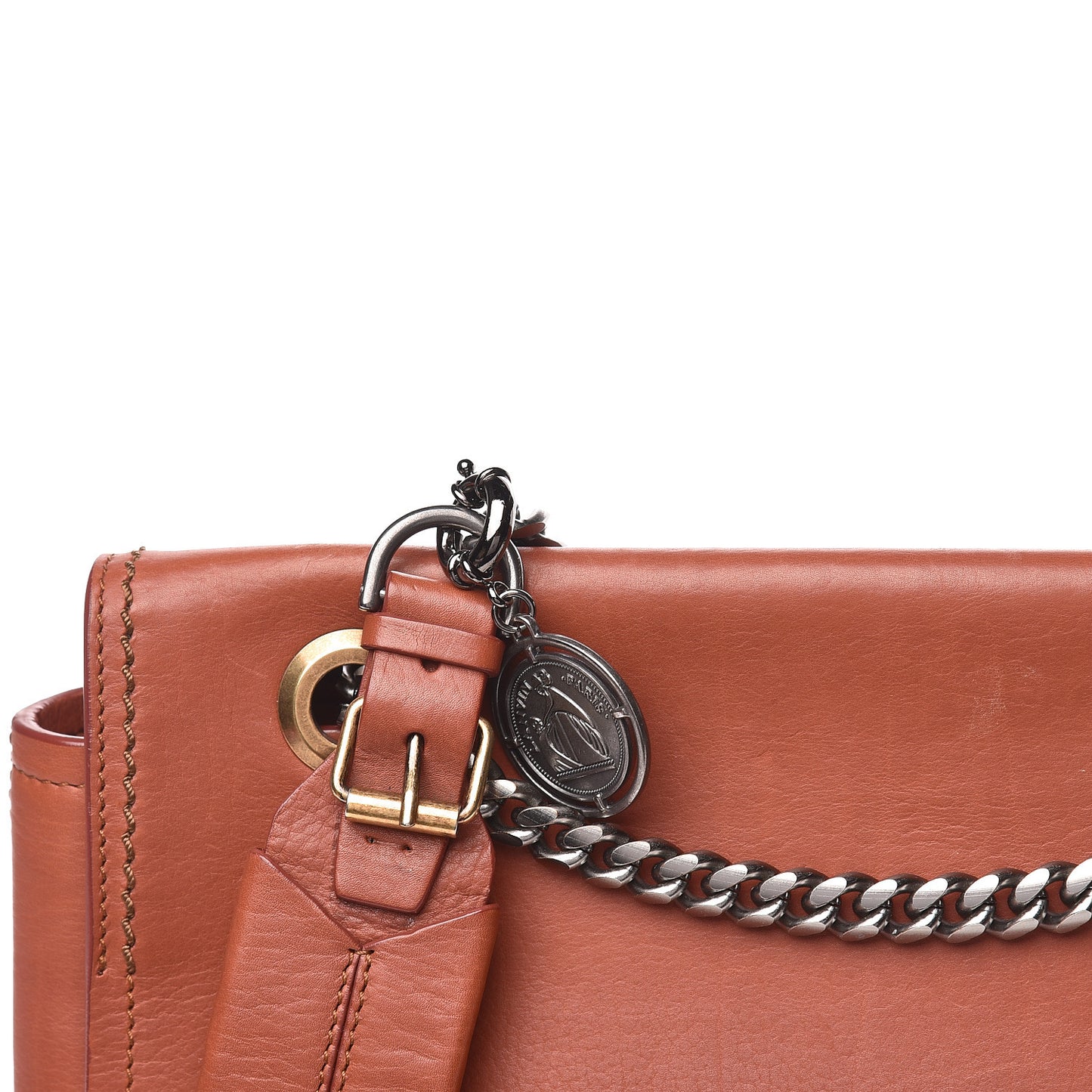 Calfskin Medium Happy Shoulder Bag Beige