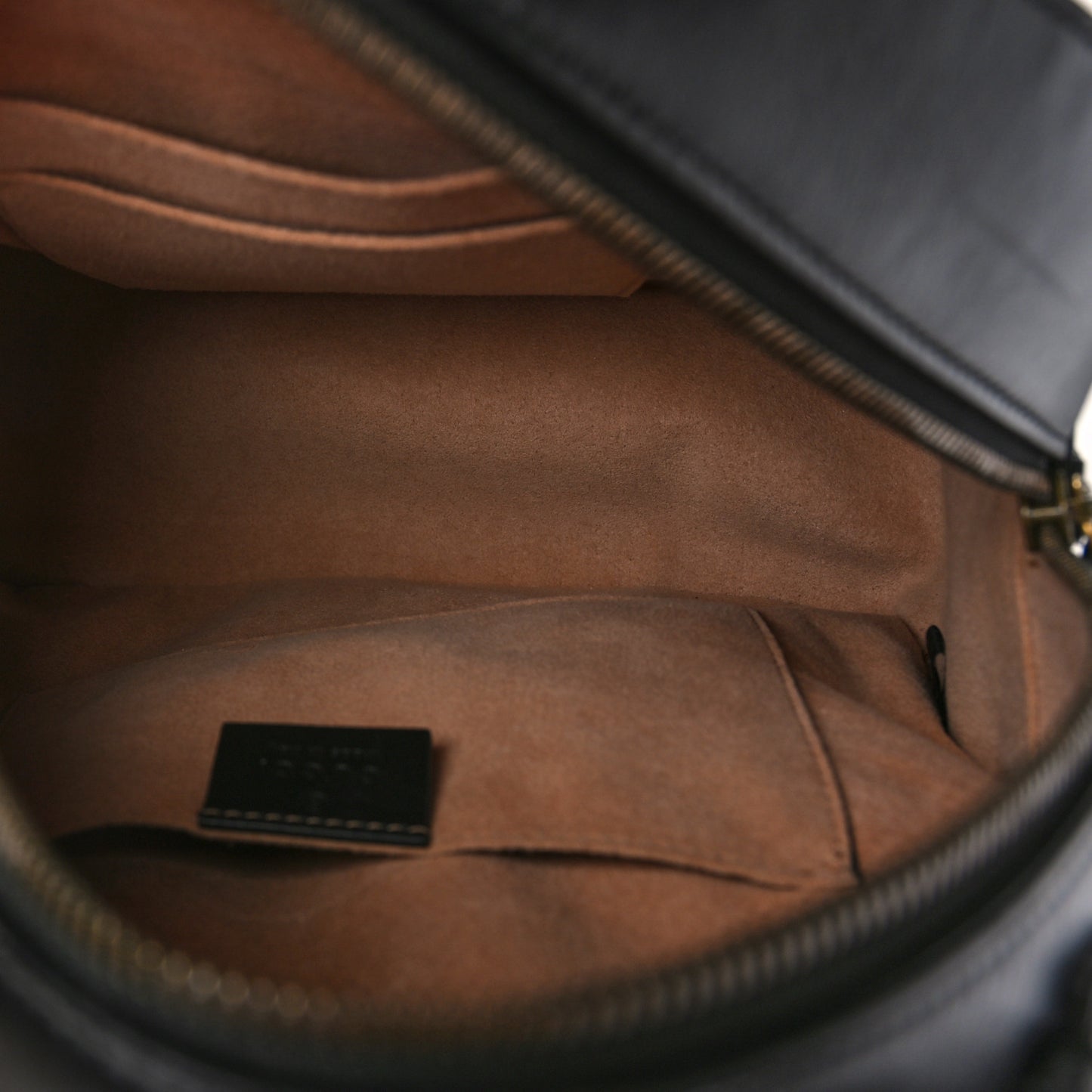 Calfskin Matelasse Animal Studs GG Marmont Dome Backpack Black