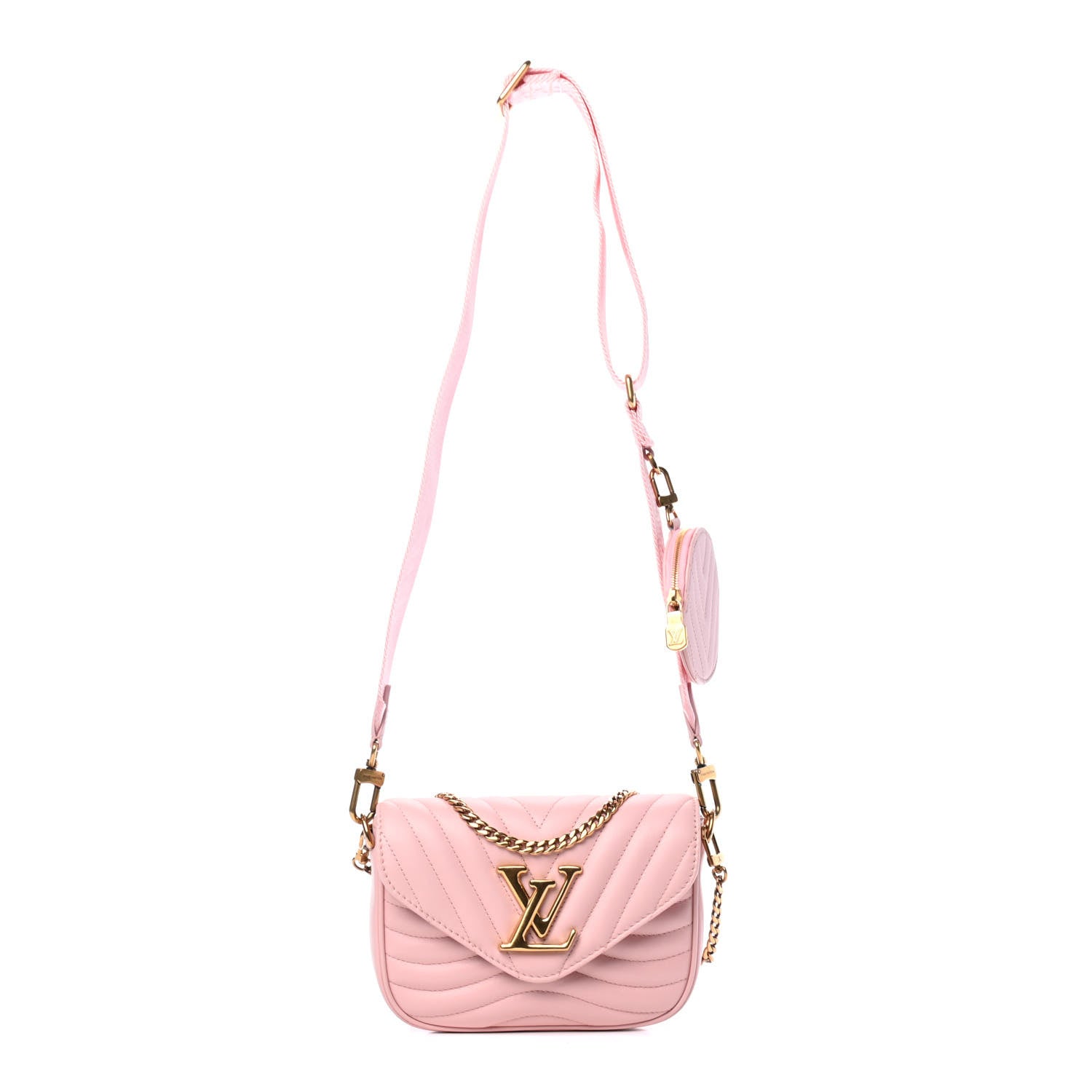 Louis Vuitton Calfskin New Wave Multi Pochette Rose Ballerine 1 of 4