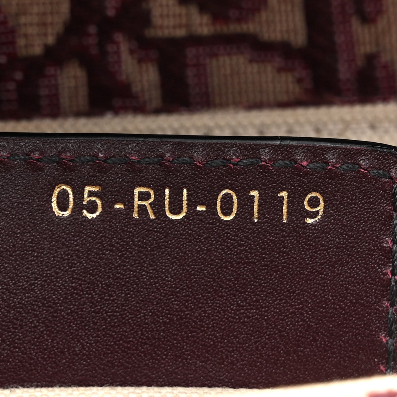 Christian Dior Oblique Saddle Bag Burgundy 7 of 10