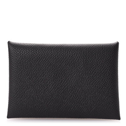 Hermes Epsom Calvi Card Case Black 1 of 7