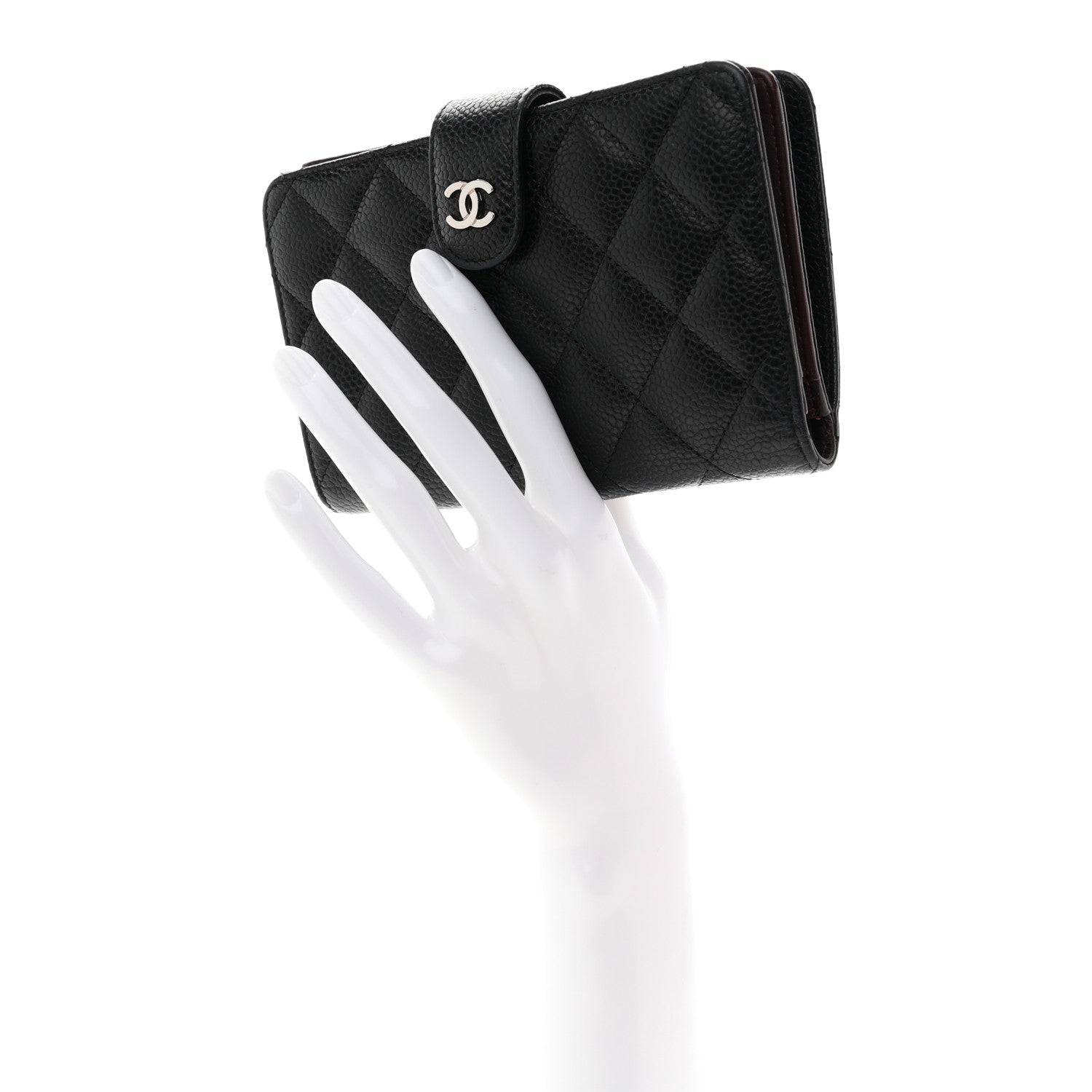 Chanel Caviar Quilted CC French Wallet Black 2 of 9