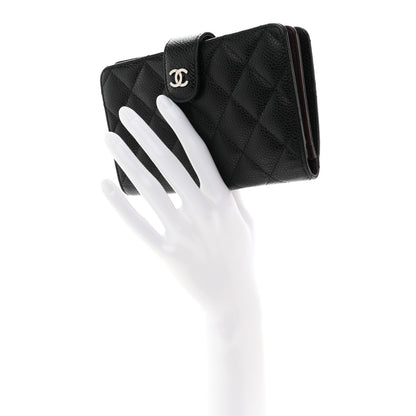 Chanel Caviar Quilted CC French Wallet Black 2 of 9