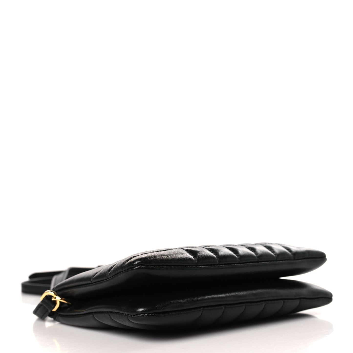 Quilted Lambskin Lola Twin Pouch Black