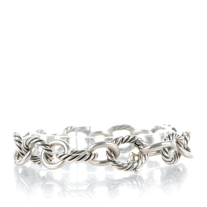David Yurman Sterling Silver 12mm Large Oval Link Bracelet 3 of 6
