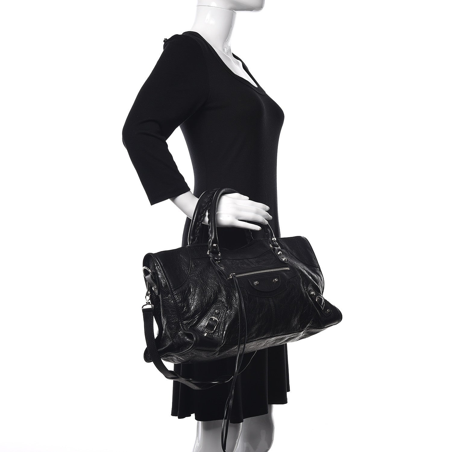 Balenciaga Agneau Classic Silver Hardware Part Time Black 2 of 10