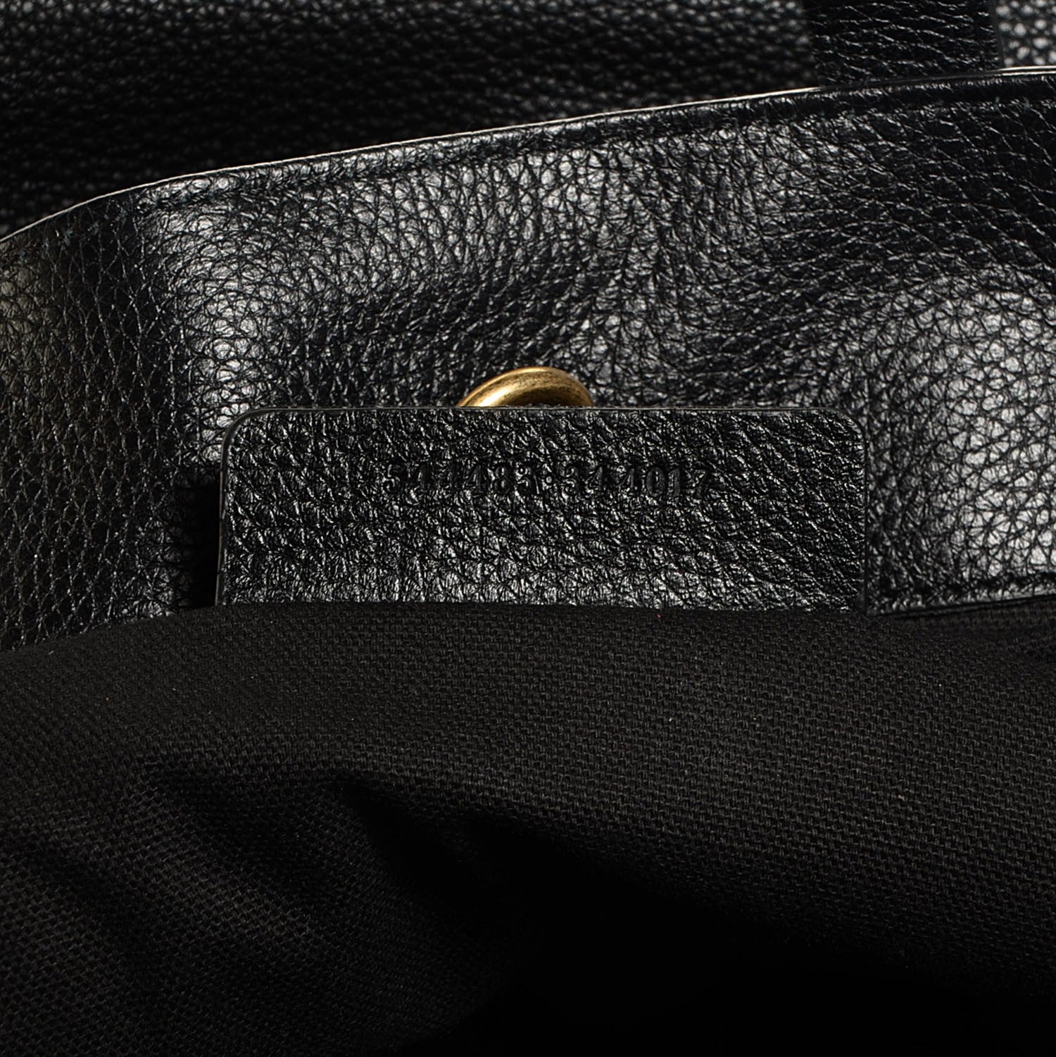 Alexander McQueen Pebbled Calfskin North South Skull Padlock Tote Black 7 of 7
