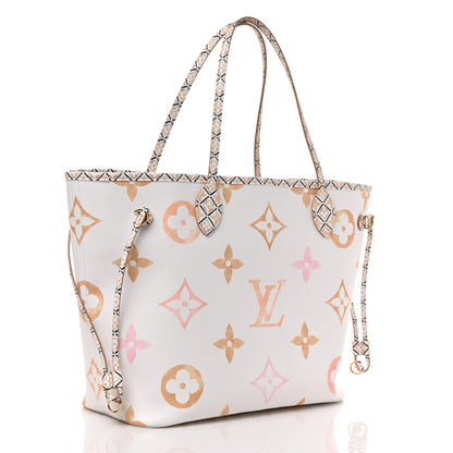 Louis Vuitton Monogram Giant By The Pool 2.0 Neverfull MM Beige 4 of 9