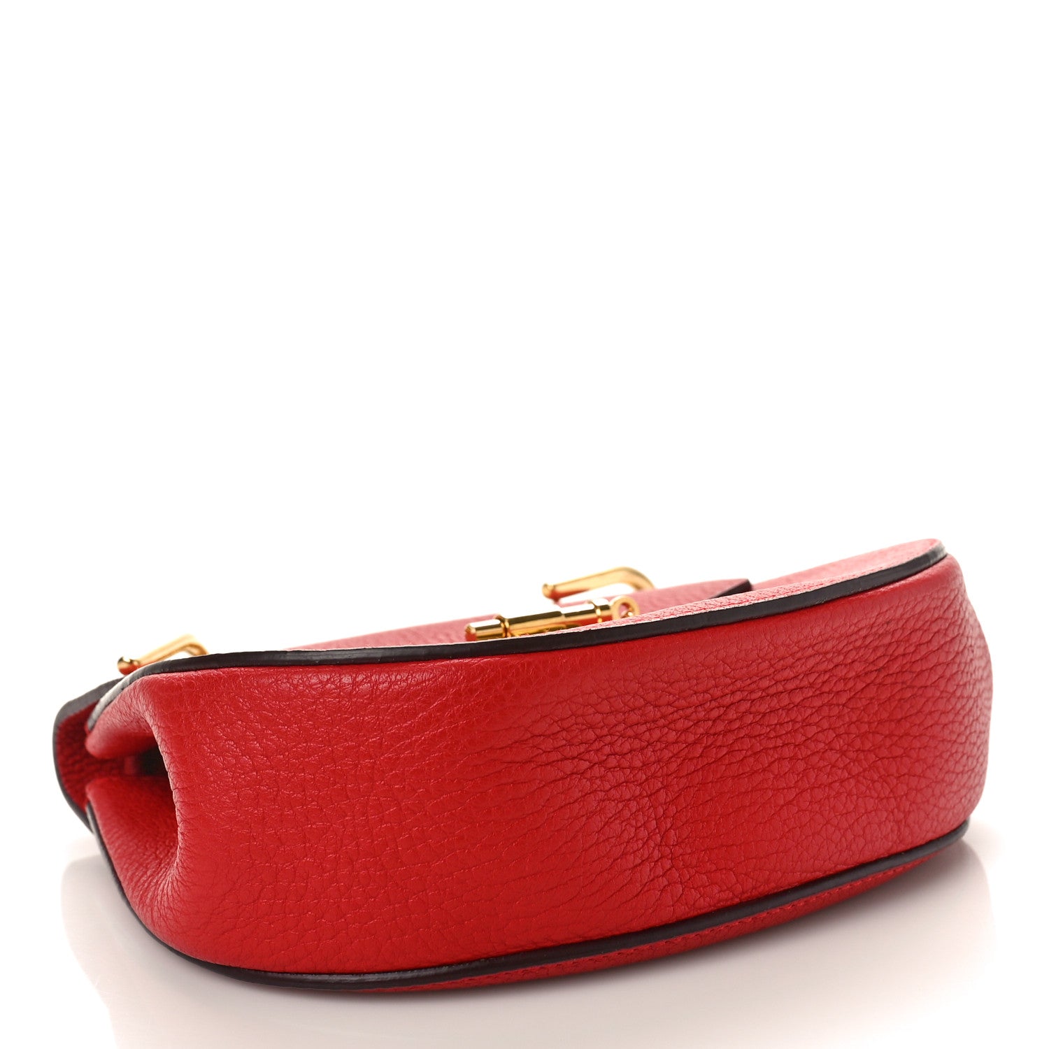 Chloe Grained Lambskin Mini Drew Shoulder Bag Plaid Red 4 of 9