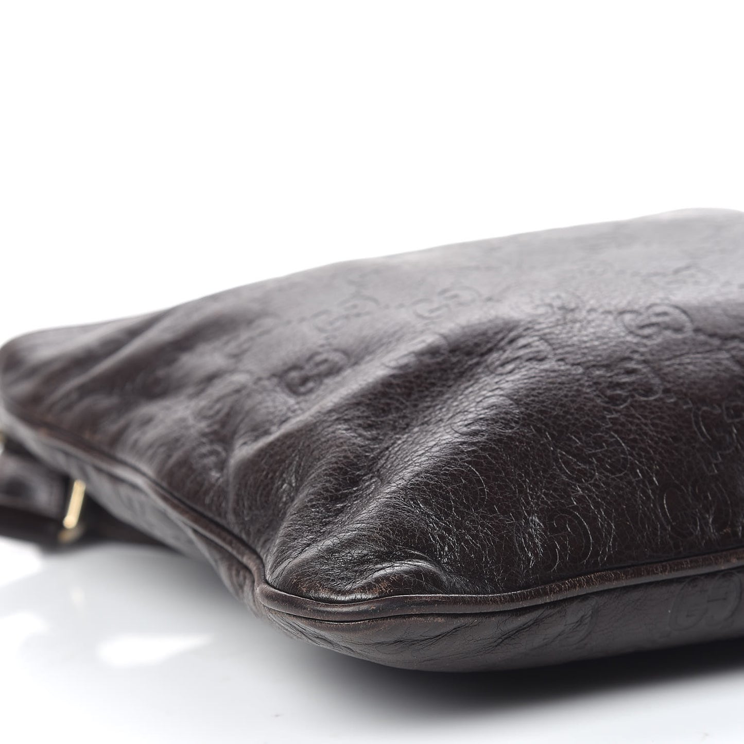 Guccissima Small Flat Messenger Bag Dark Brown