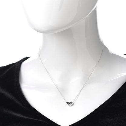 Tiffany Sterling Silver 12mm Elsa Peretti Bean Pendant Necklace 2 of 5
