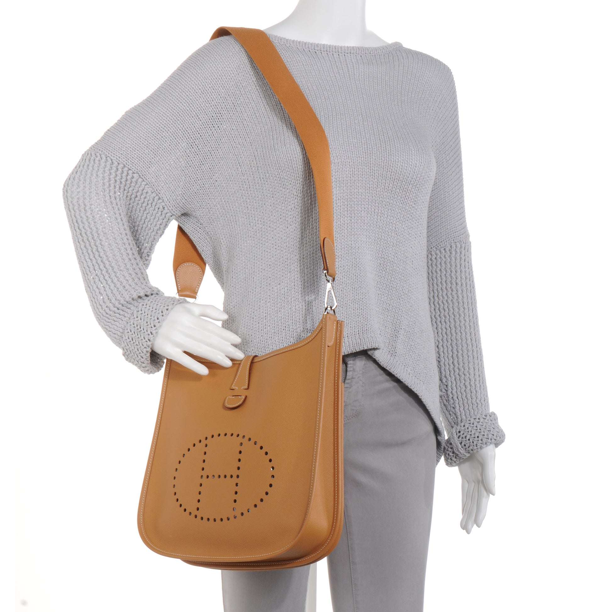 Hermes Epsom Evelyne II PM Tabac Camel 2 of 7