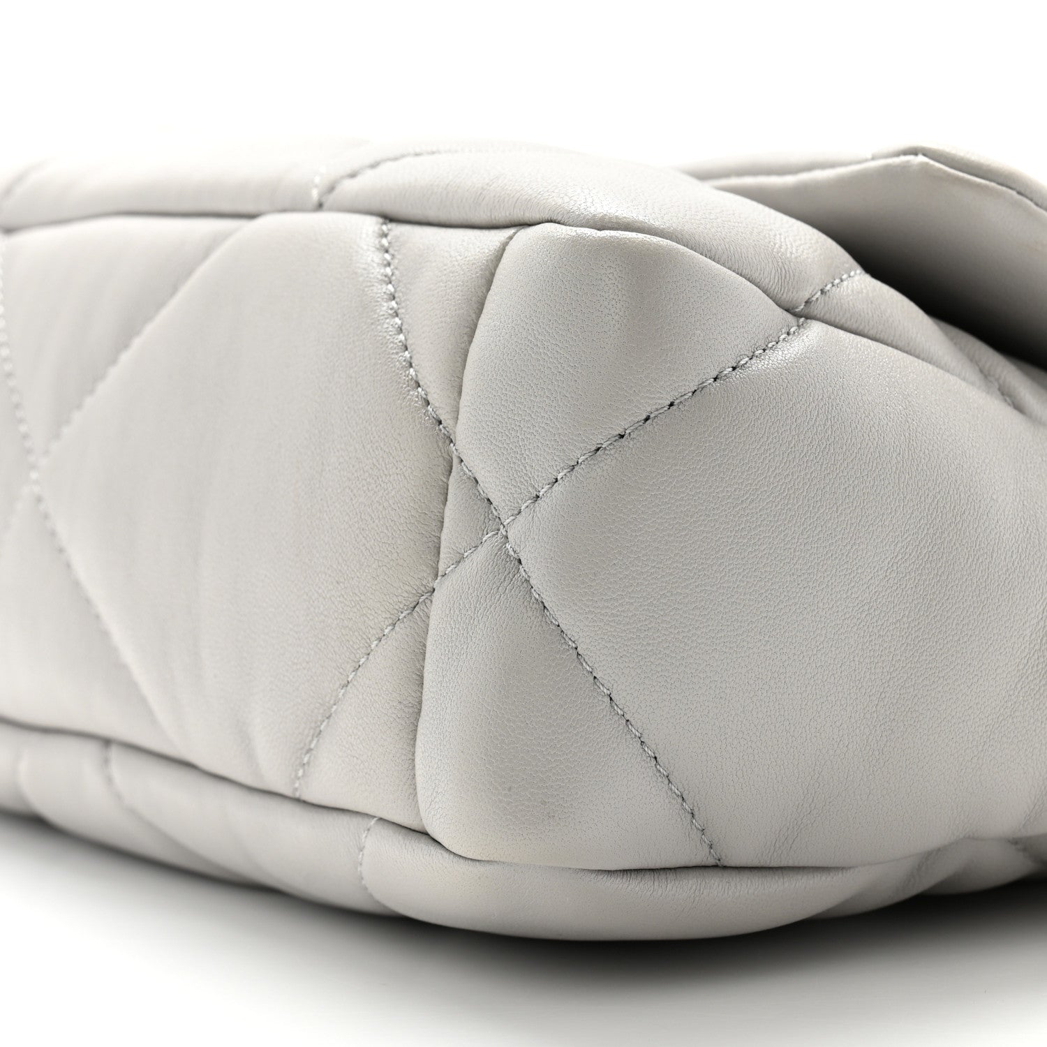 Chanel Lambskin Quilted Medium Chanel 19 Flap Grey 10 of 12