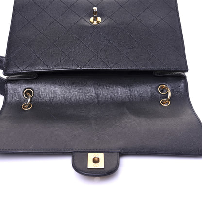 Chanel Caviar Diamond Stitched Flap Shoulder Bag Black 14 of 18