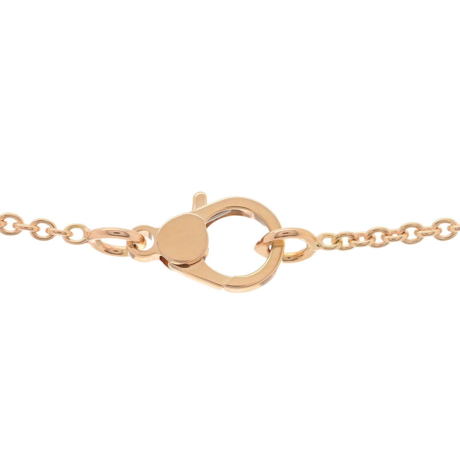 Hermes 18K Rose Gold Diamond Finesse Pendant Necklace 4 of 4