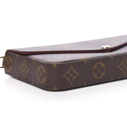 Louis Vuitton Monogram Pochette Felicie Chain Wallet Fuchsia 8 of 11