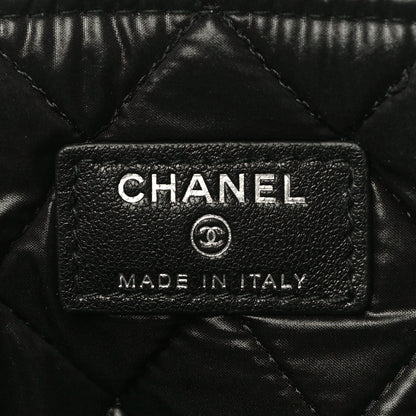 Chanel Sheepskin Quilted Medium Vintage Mademoiselle Cosmetic Case Black 6 of 14