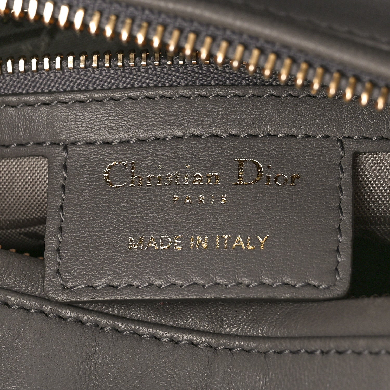 Christian Dior Lambskin Cannage Medium Lady Dior Grey 6 of 9