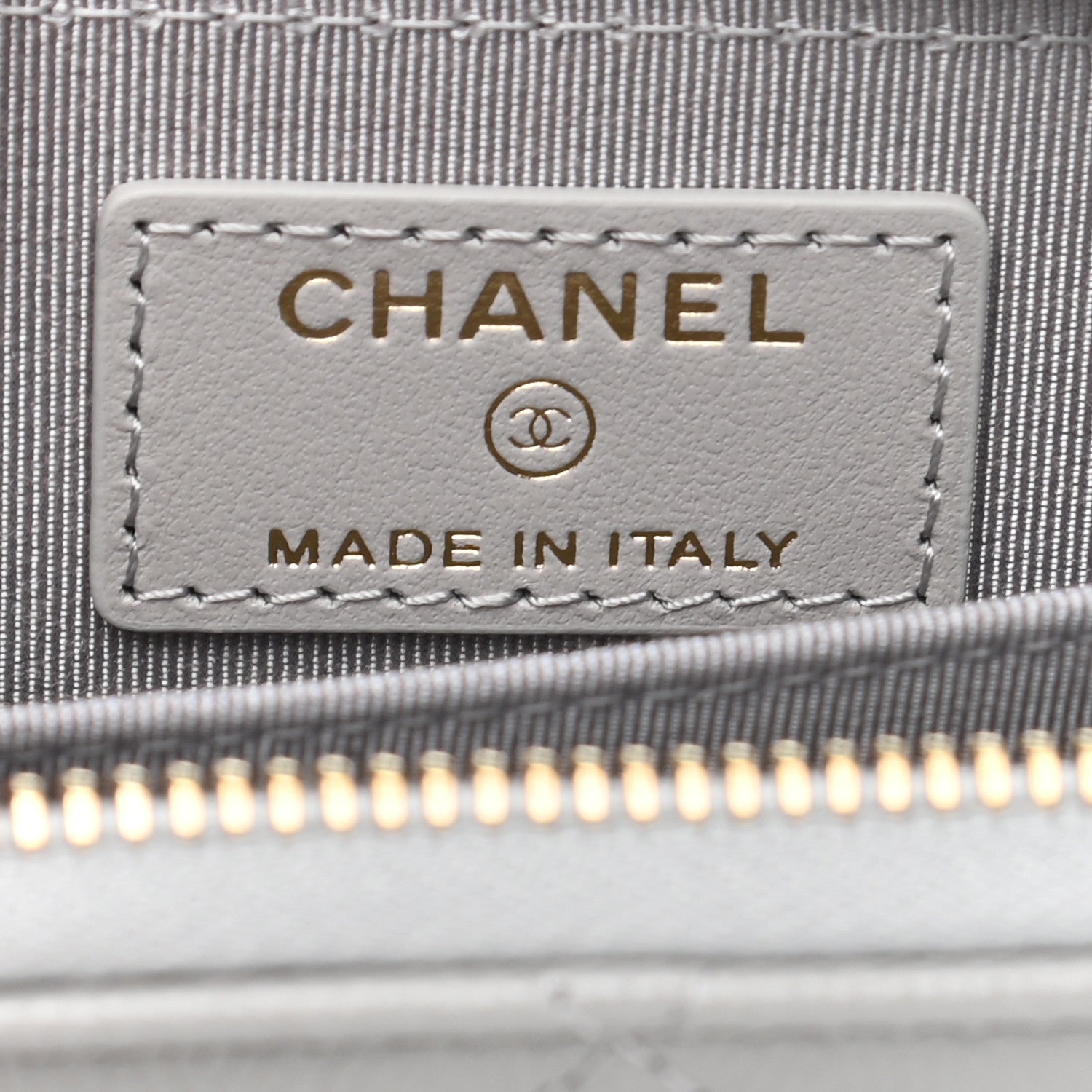 Chanel Caviar Quilted Zip Coin Purse Grey 6 of 8