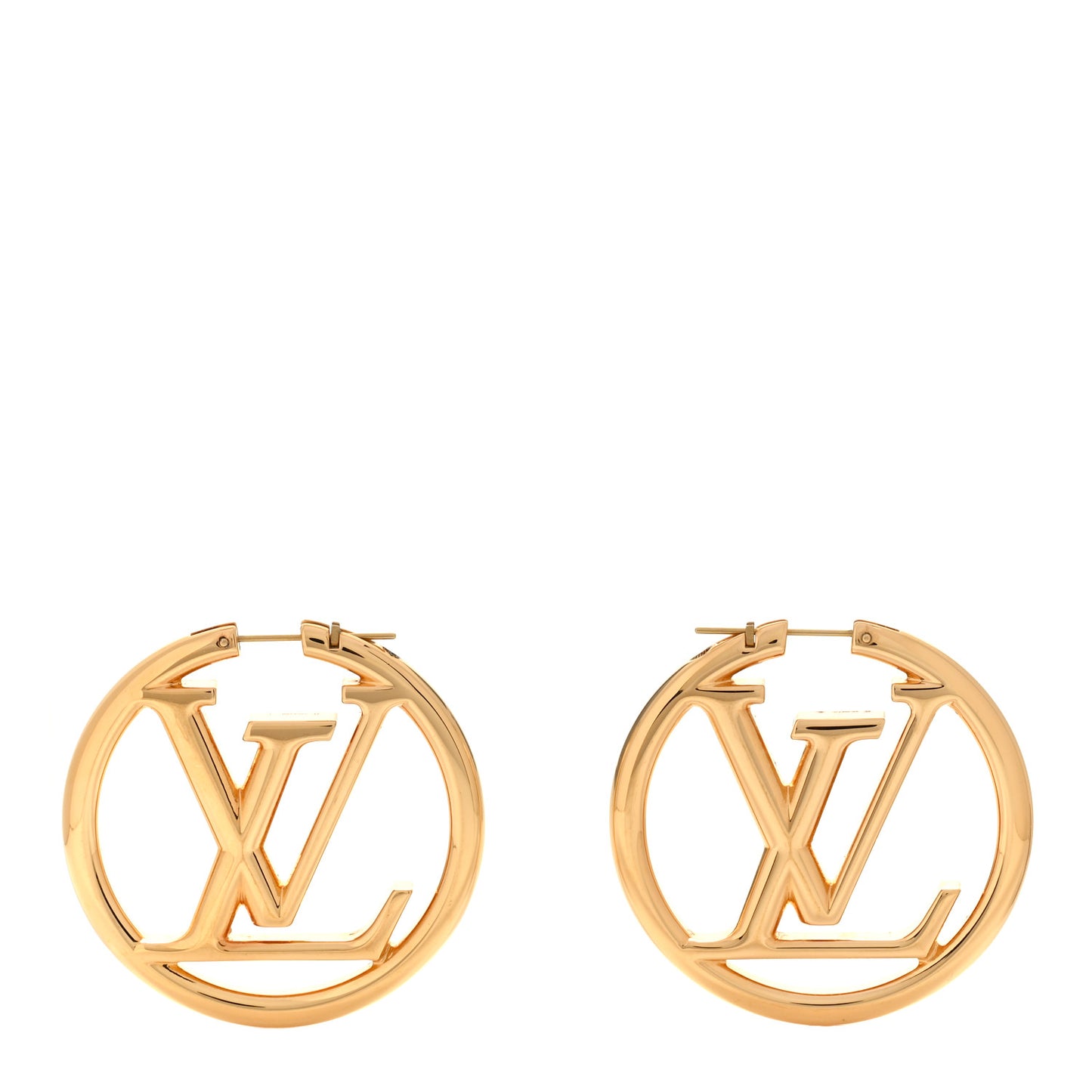 Metal Louise Hoop Earrings Gold