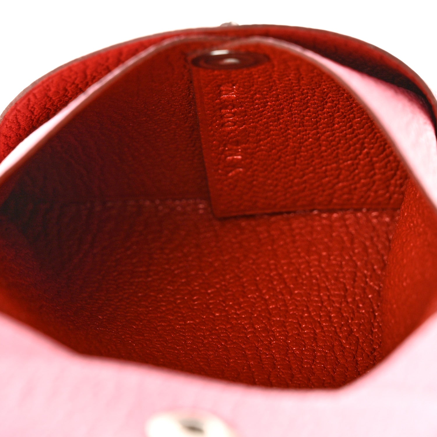 Hermes Chevre Mysore Verso Bastia Coin Purse Rose Confetti Brique 5 of 8