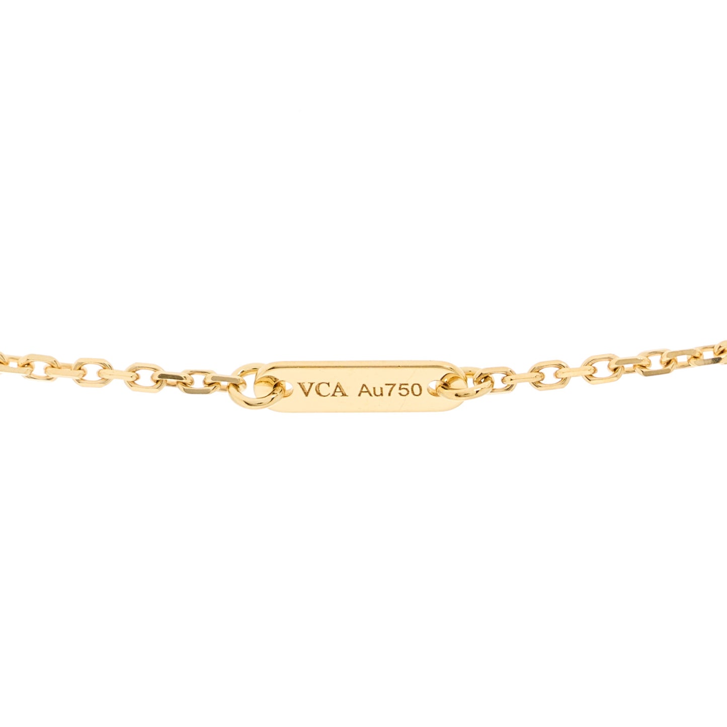 18K Yellow Gold Mother of Pearl Sweet Alhambra Pendant Necklace
