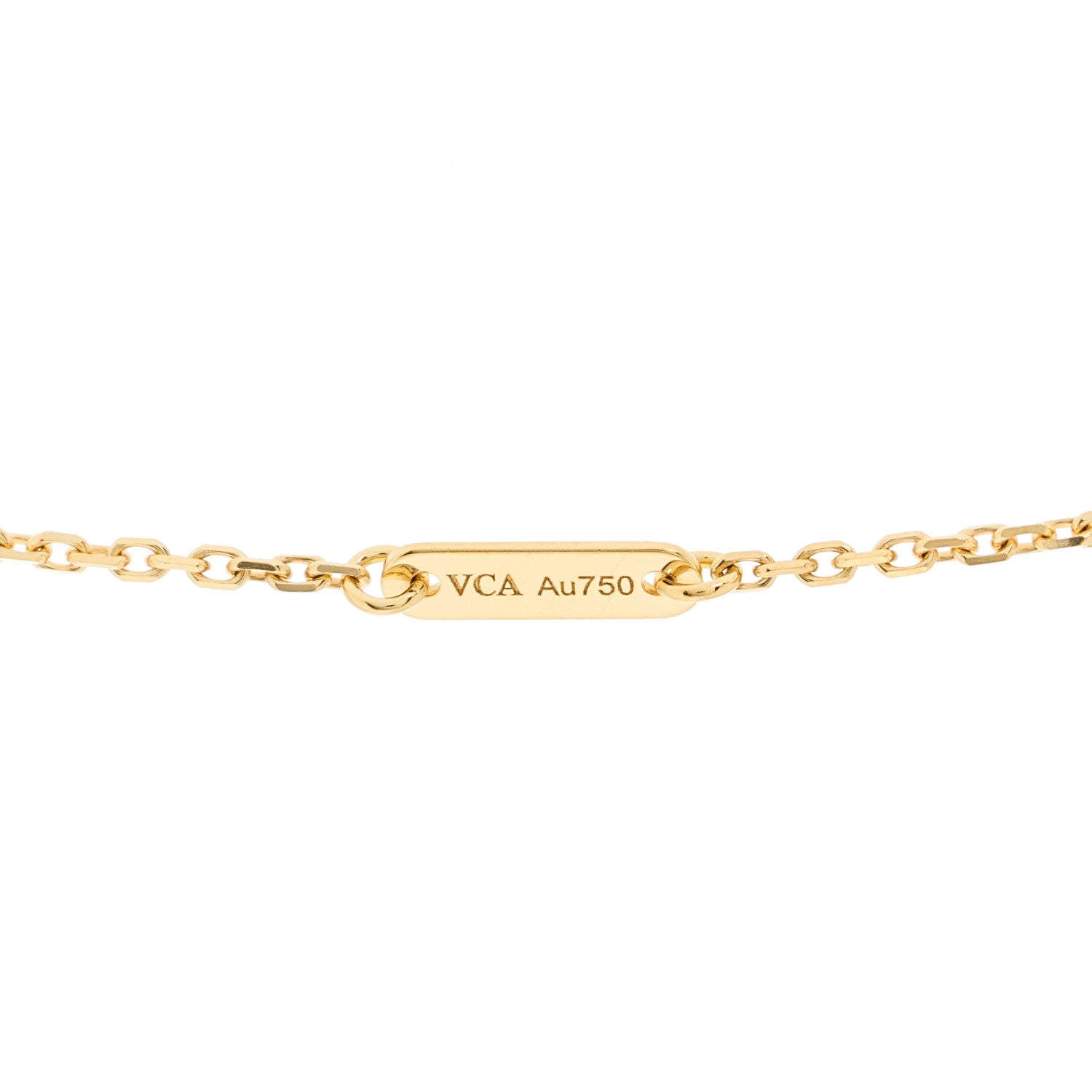 Van Cleef & Arpels 18K Yellow Gold Mother of Pearl Sweet Alhambra Pendant Necklace 6 of 8