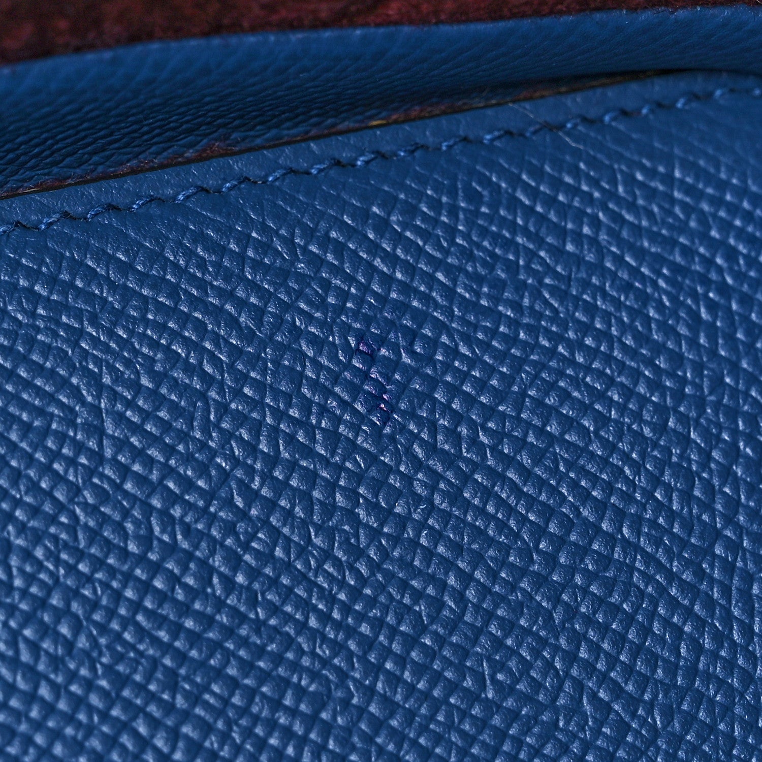 Hermes Felt Epsom Maxibox Cabas 30 Bordeaux Bleu Agate 17 of 19