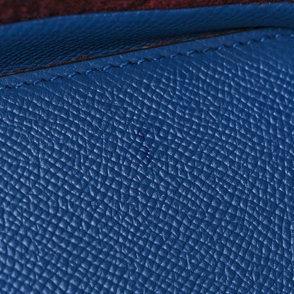 Hermes Felt Epsom Maxibox Cabas 30 Bordeaux Bleu Agate 17 of 19