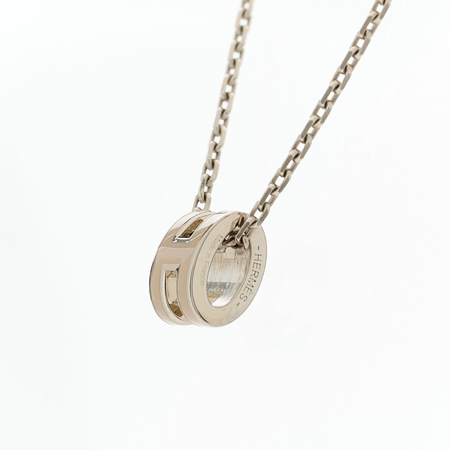 Hermes Palladium Mini Pop H Pendant Necklace Marron Glace 4 of 6