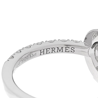 Hermes 18K White Gold Diamond Finesse Ring 53 6.25 4 of 4