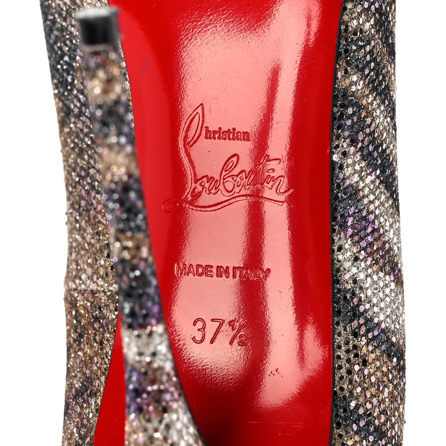 Christian Louboutin Glitter Sirene So Kate 120 Pumps 37.5 Gold 6 of 10