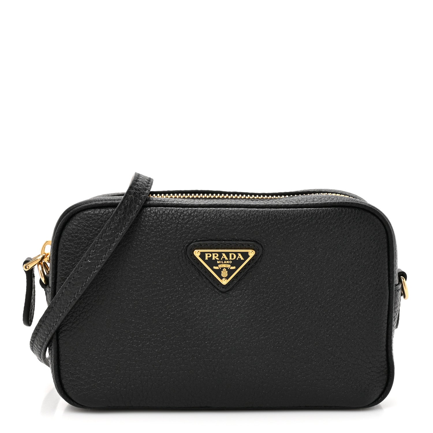 Prada Vitello Daino Mini Crossbody Bag Black 1 of 9