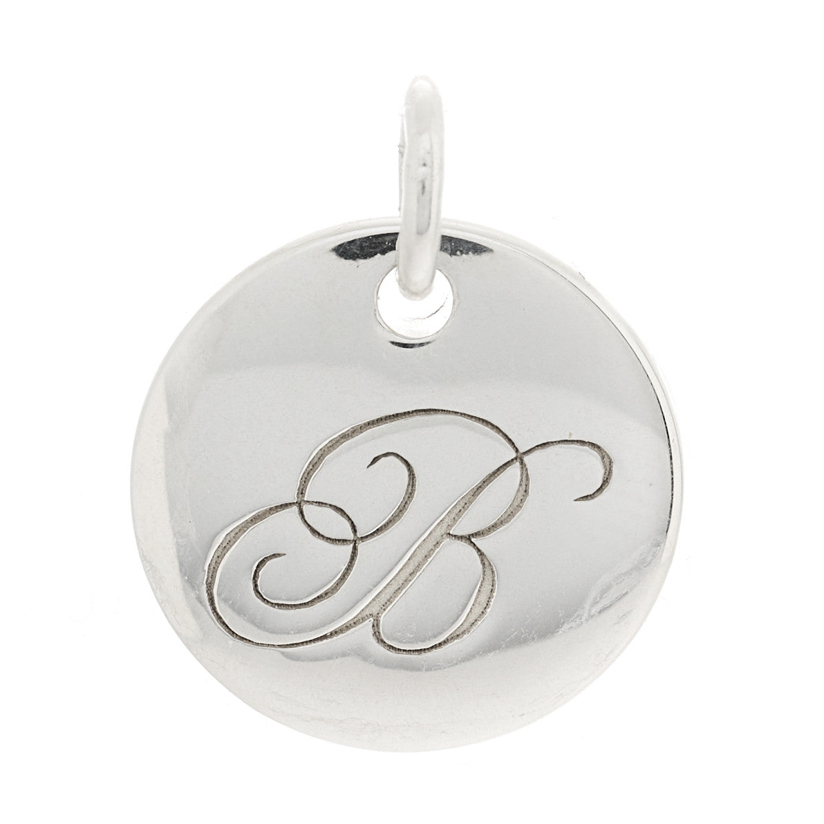 Sterling Silver Letter B Disc Charm