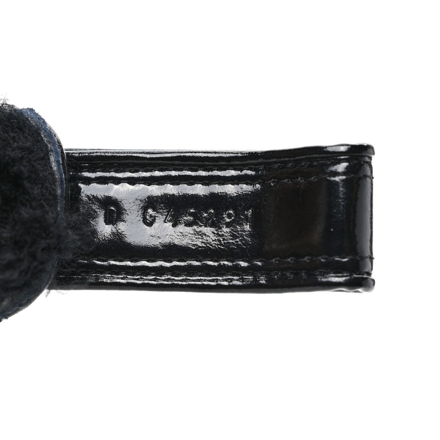 Laminated Lambskin Shearling Crystal CC Velcro Dad Platform Sandals 38 Black
