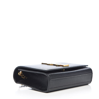 Saint Laurent Grain De Poudre Small Monogram Kate Satchel Black 4 of 15