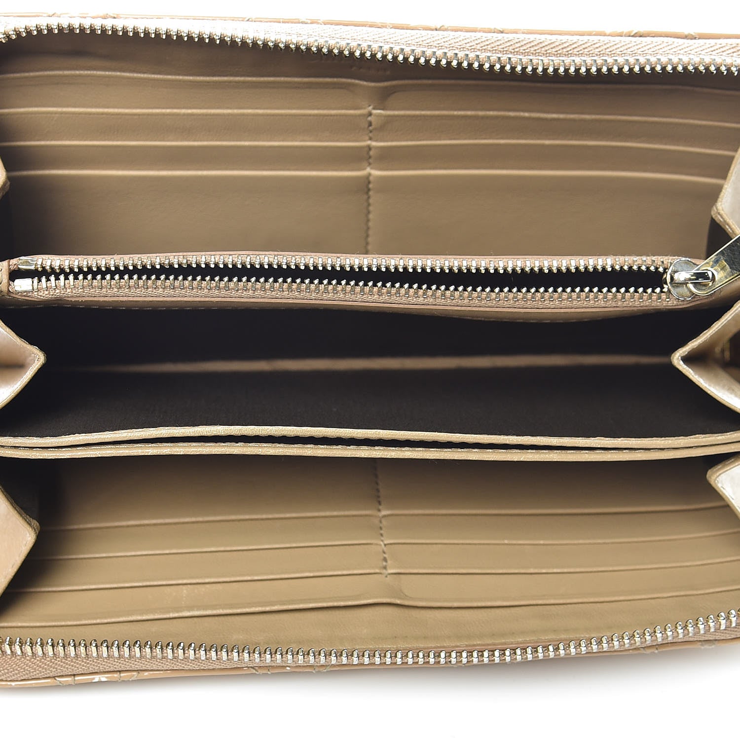Christian Dior Patent Cannage Lady Dior Continental Zip Wallet Beige 7 of 14